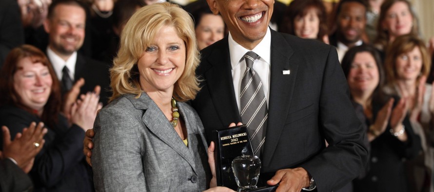 ‘Yılın öğretmeni’, ödülünü başkan Obama’nın elinden aldı