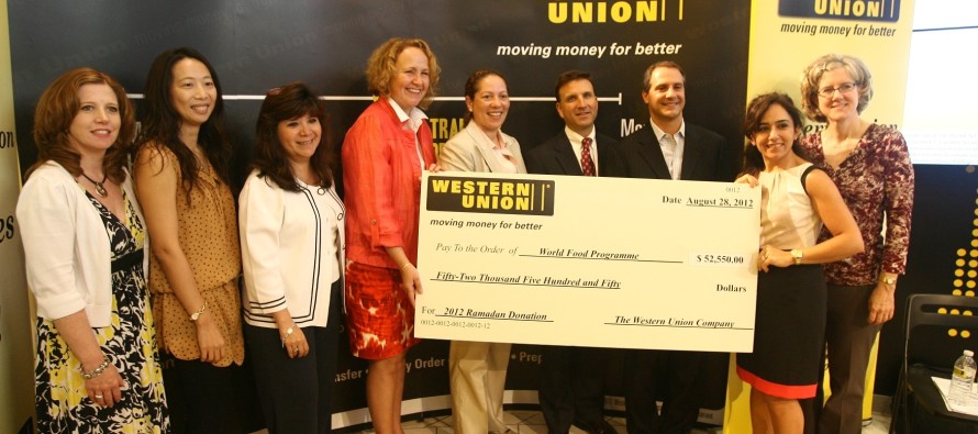 Western Union,’Ramazan 2012′ kampanyası çerçevesinde 52 bin 500 dolar yardım topladı