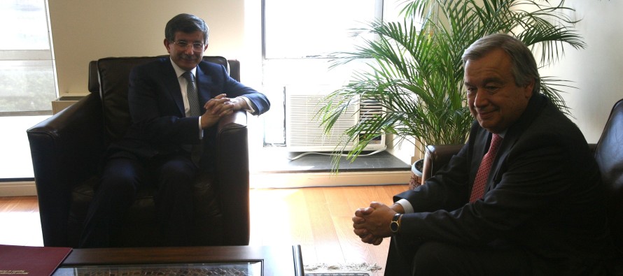 Davutoğlu BM Mülteciler Yüksek Komiseri Guterres’i kabul etti