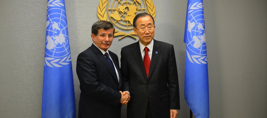 Davutoğlu, BM Genel Sekreteri Ban’la görüştü