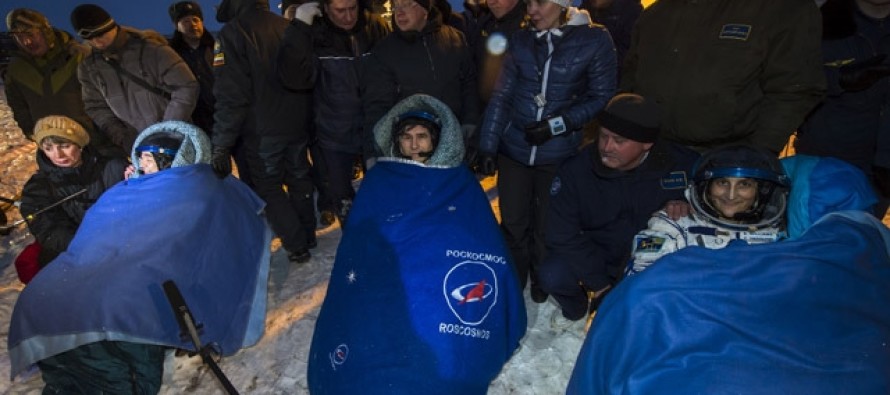 Astronotları taşıyan araç Kazakistan’a iniş yaptı