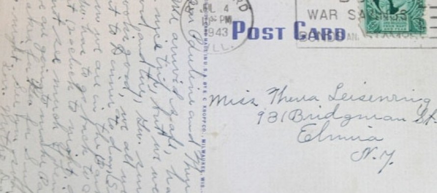 70 yıl önce postalanan kartpostal yeni ulaştı