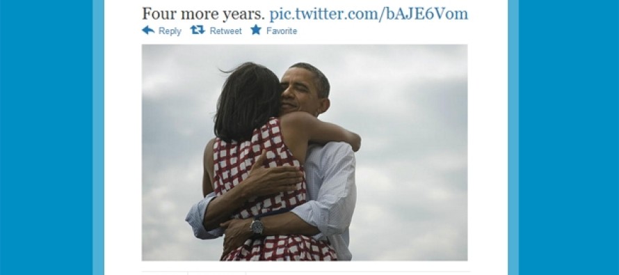 Obama’nın ‘4 yıl daha’ tweeti 820 bin kez paylaşılarak rekor kırdı