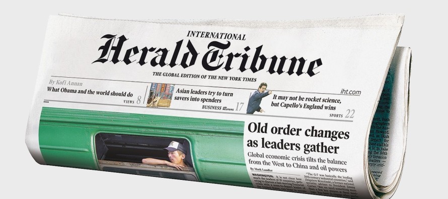 International Herald Tribune gazetesinin ismi değişiyor