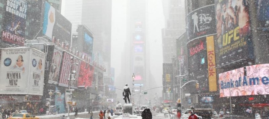 New York ve çevre eyaletlere kar yağışı ve tipi uyarısı