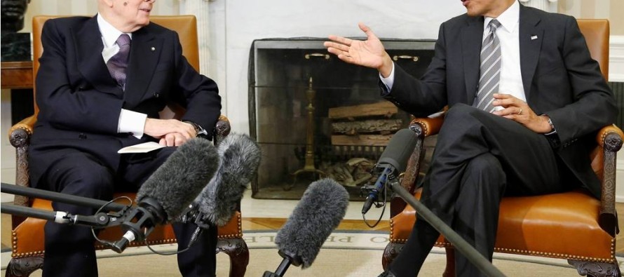 Obama, İtalya Cumhurbaşkanı Napolitano ile görüştü