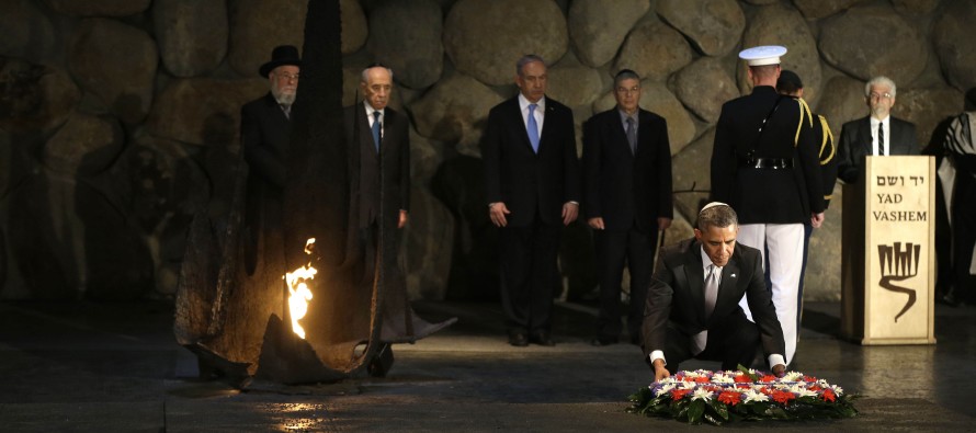 Başkan Obama, Herzl ve Rabin’in mezarına, Martin Luther King’in mezarından  getirdiği taşı bıraktı
