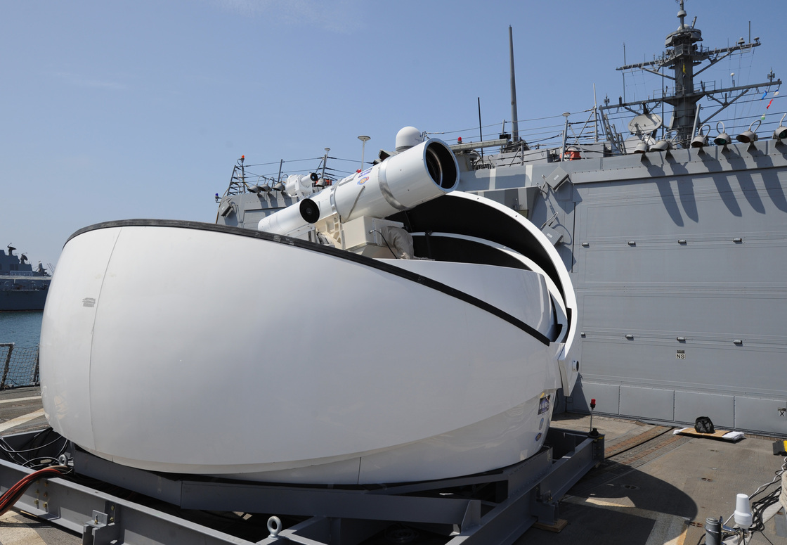 Laser-Weapon-System-LaWS-Installed-In-USS-Dewey
