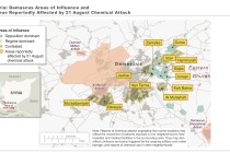 Beyaz Saray kimyasal saldırıyı gösteren bir harita paylaştı