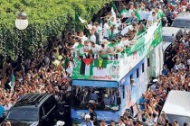 Cezayirli futbolcular Gazze’yi unutmadı