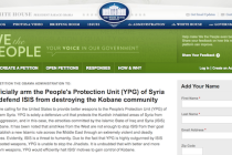 Beyaz Saray’ın sitesinde YPG’ye silah yardımı kampanyası