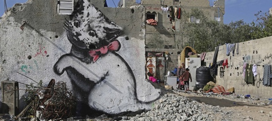 Banksy Gazze sokaklarında