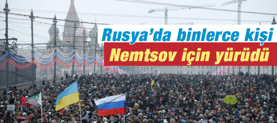 Rusya’da binlerce kişi Nemtsov için yürüdü