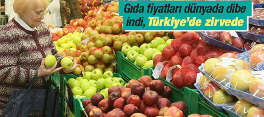 Gıda fiyatları dünyada dibe indi, Türkiye’de zirvede