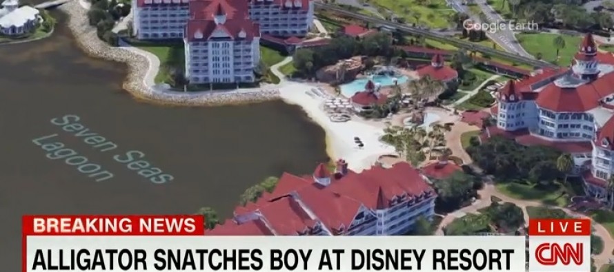 Disney Hotel’in gölünde bebeği timsah kaptı