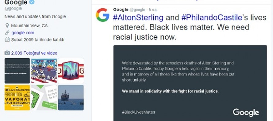 Google’dan öldürülen siyahiler için mesaj