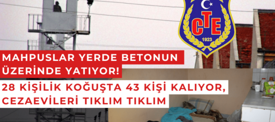 Mahpuslar yerde betonun üzerinde yatıyor: 28 kişilik koğuşta 43 kişi kalıyor, cezaevleri tıklım tıklım